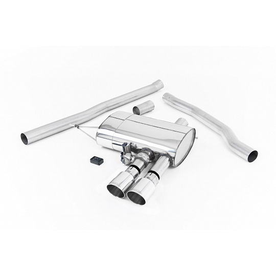 Milltek sport ValveSonic výfukový systém cat-back bez rezonátoru (hlasitější) vč. Dálkového ovládání pro Mini Mk3 (F56) Mini Cooper S 2.0 Turbo (zbytek světa) 2014-2024, karbonové koncovky
