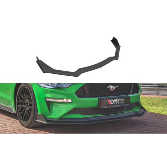 Maxton Design "Street Pro" spoiler pod přední nárazník ver.2 pro Ford Mustang MK6 GT Facelift, plast ABS bez povrchové úpravy