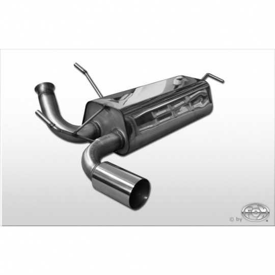 Fox Sportauspuff koncový tlumič výfuku s koncovkou 1x90 Typ 10 pro Peugeot 206 RC s motorem 2.0