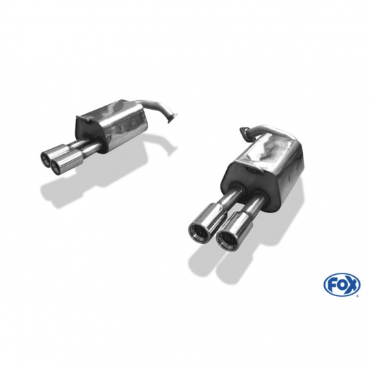 Fox Sportauspuff koncový tlumič výfuku s koncovkou 2x80 Typ 13 na obou stranách pro Mazda 6  s motorem 2.0, 2.3