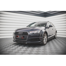 Maxton Design spoiler pod přední nárazník pro Audi A4 B9, černý lesklý plast ABS