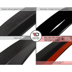 Maxton Design prodloužení spoileru pro Volvo V70 Mk3, černý lesklý plast ABS