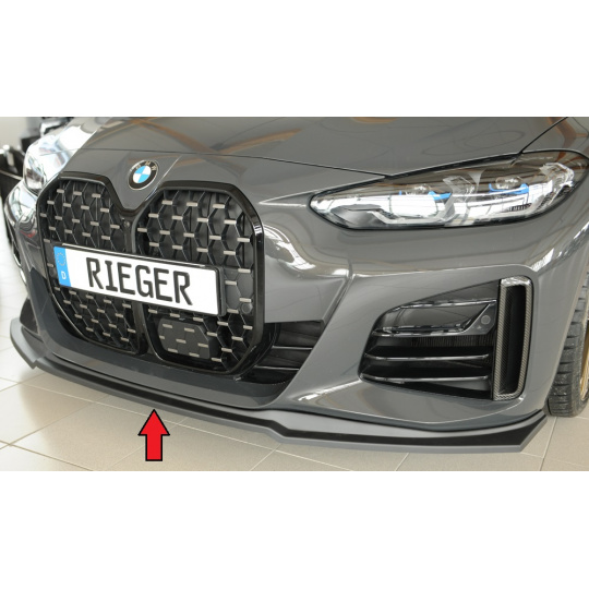 Rieger lipa pod přední nárazník pro BMW i4 G26 G4C gran coupe (5-dvéř.), plast ABS bez povrchové úpravy