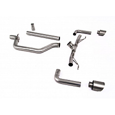 Milltek Sport výfukový systém OPF/GPF Back - Race System (nejhlasitější) - 80mm pro Volkswagen Golf Mk8 GTi Clubsport (300ps s OPF/GPF) 2021-2024, typ koncovek: GT-115 broušené titanové