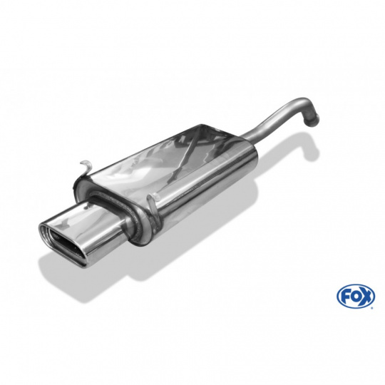 Fox Sportauspuff koncový tlumič výfuku s koncovkou 160x80 Typ 53 pro Renault Laguna I s motorem 1.6, 1.8, 1.9 DTi, 2.0, 2.2 D, 2.2 dT, 3.0, Limousine