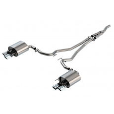 Borla Cat-Back výfukový systém "S-Type" pro Ford Mustang 2,3l EcoBoost RWD 2-dvéř. s "active exhaust valve", r.v. od 2019-2020, typ koncovek: chromové