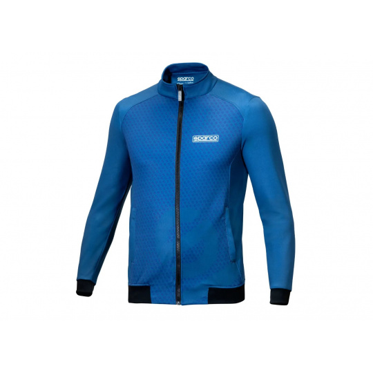 Sparco Subly mikina na zip, barva: modrá, velikost: XL
