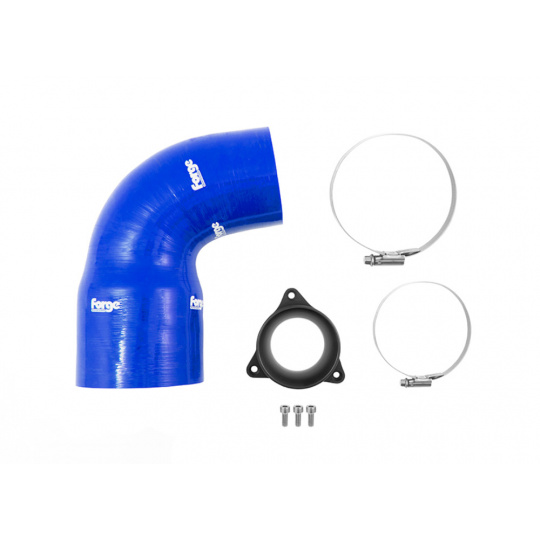 Forge Motorsport zvětšený vstup do turba pro Hyundai Veloster N před faceliftem, barva hadice: Modrá