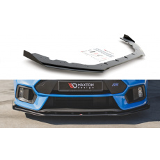 Maxton Design "Racing durability" spoiler pod přední nárazník s rohovými splittery pro Ford Focus RS Mk3, plast ABS bez povrchové úpravy, s červenou linkou
