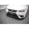 Maxton Design spoiler pod přední nárazník ver.2 pro Seat Ibiza Mk5, černý lesklý plast ABS