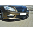 Maxton Design spoiler pod přední nárazník pro Mercedes třída S W221/AMG, černý lesklý plast ABS