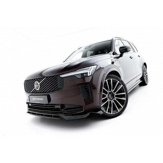 Maxton Design spoiler pod přední nárazník pro Volvo XC90 Mk2 Facelift 2, černý lesklý plast ABS