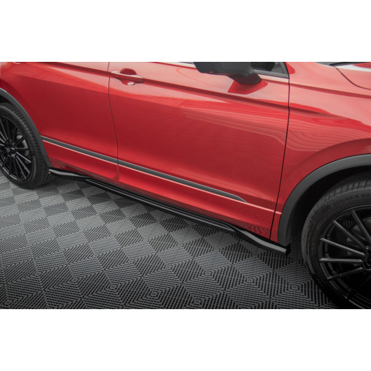 Maxton Design difuzory pod boční prahy pro Seat Tarraco Mk1 FR, černý lesklý plast ABS
