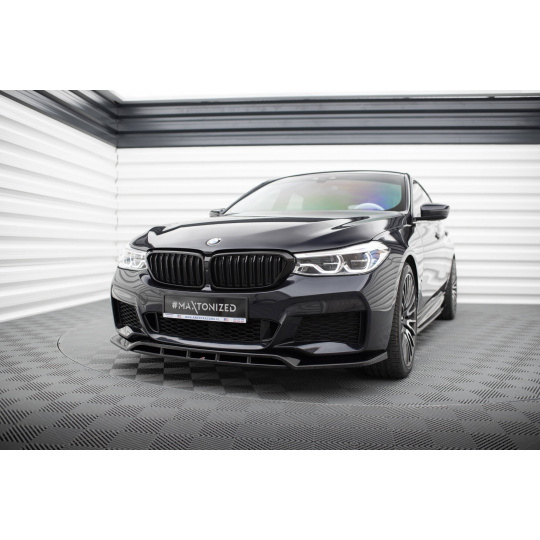 Maxton Design spoiler pod přední nárazník pro BMW řada 6 GT G32, černý lesklý plast ABS