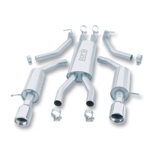 Borla Cat-Back výfukový systém "Touring" pro Ford Thunderbird 3,9l V8 s automatickou převodovkou, RWD, 2-dvéř. Coupé/Convertible, r.v. 03