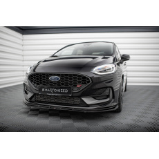 Maxton Design spoiler pod přední nárazník ver.2 pro Ford Fiesta ST Mk8 Facelift, černý lesklý plast ABS