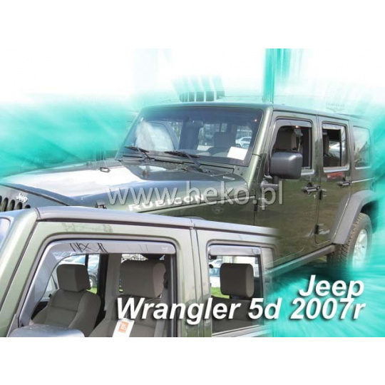 HEKO ofuky oken Jeep Wrangler JK 5dv (2007-2018) přední + zadní