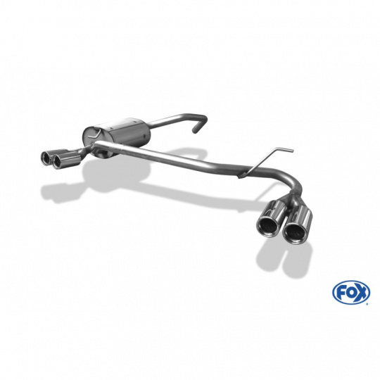 Fox Sportauspuff koncový tlumič výfuku s koncovkou 2x76 Typ 13 na obou stranách pro Ford Mondeo s motorem 1.8, 2.0