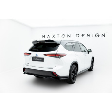Maxton Design spoiler pod zadní nárazník s žebrováním pro Toyota Highlander Mk4, černý lesklý plast ABS