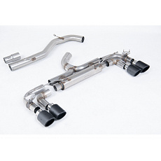 Milltek Sport výfukový systém cat-back 80mm Race System (bez rezonátoru - nejhlasitější) pro Volkswagen Golf MK7 R 2.0 TSI 300PS (80mm Race System Options) 2014-2016, typ koncovek: JET-100 karbonové