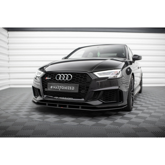 Maxton Design "Street Pro" spoiler pod přední nárazník pro Audi RS3 8V Facelift, plast ABS bez povrchové úpravy, Sedan