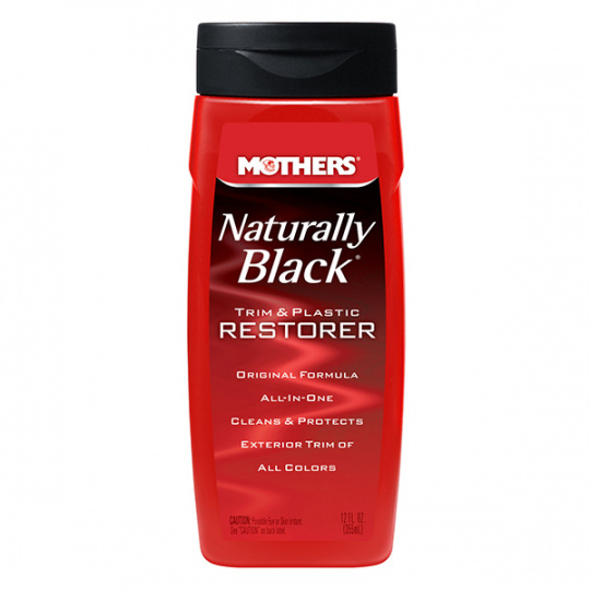 Mothers Naturally Black Trim and Plastic Restorer - oživovač nelakovaných plastů tekutý, 355 ml