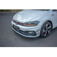 Maxton Design spoiler pod přední nárazník ver.4 pro Volkswagen Polo GTI Mk6, černý lesklý plast ABS