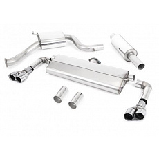 Milltek Sport homologovaný výfuk cat-back s rezonátorem pro Seat Leon Cupra 300 2.0 TSI (bez OPF/GPF) 2018-2019, GT-80 dvojité leštěné koncovky