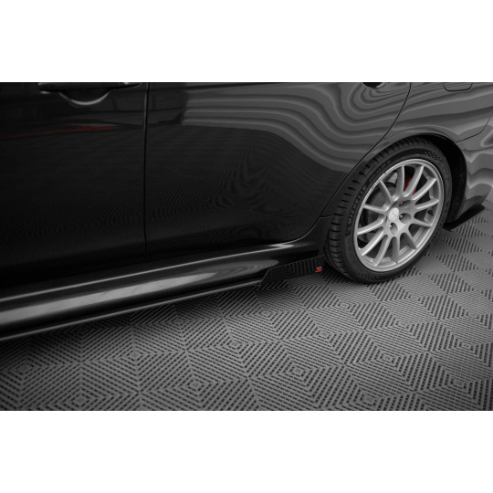 Maxton Design křidélka bočních difuzorů pro Mitsubishi Lancer Evo Mk10, plast ABS bez povrchové úpravy