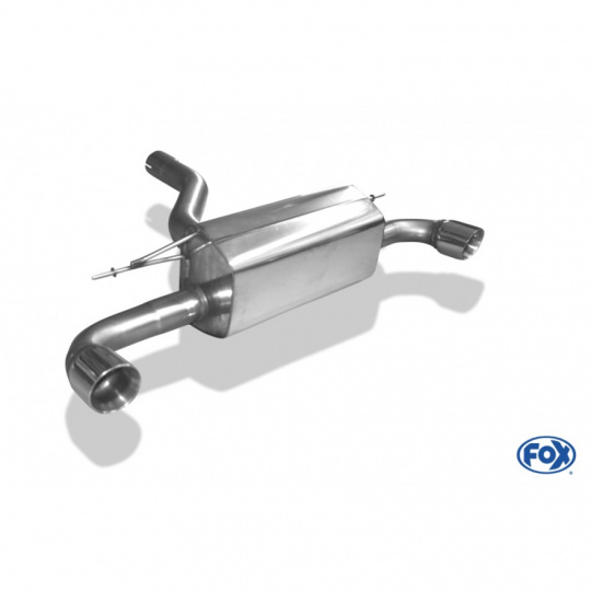 Fox Sportauspuff koncový tlumič výfuku s koncovkou 1x90 Typ 25 na obou stranách pro BMW řada 1 F20, F21 s motorem 2.0 D, průřez výf. vedení 80 mm