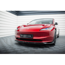 Maxton Design spoiler pod přední nárazník pro Tesla Model 3 Mk1 Project Highland Facelift, černý lesklý plast ABS