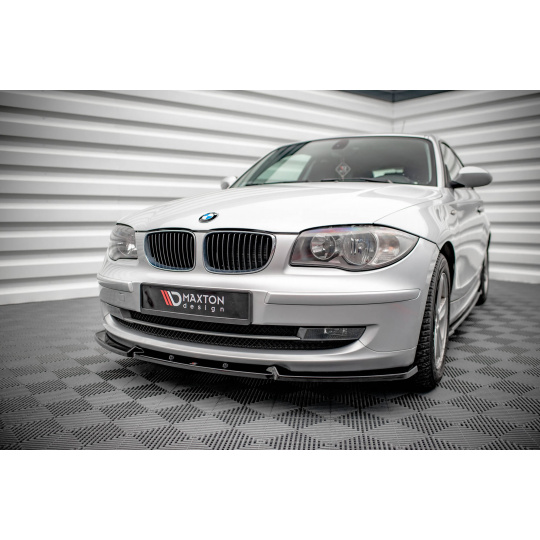 Maxton Design spoiler pod přední nárazník ver.3 pro BMW řada 1 E81 Facelift, černý lesklý plast ABS