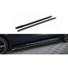Maxton Design difuzory pod boční prahy ver.2 pro BMW řada 5 G60 M-Pack, černý lesklý plast ABS