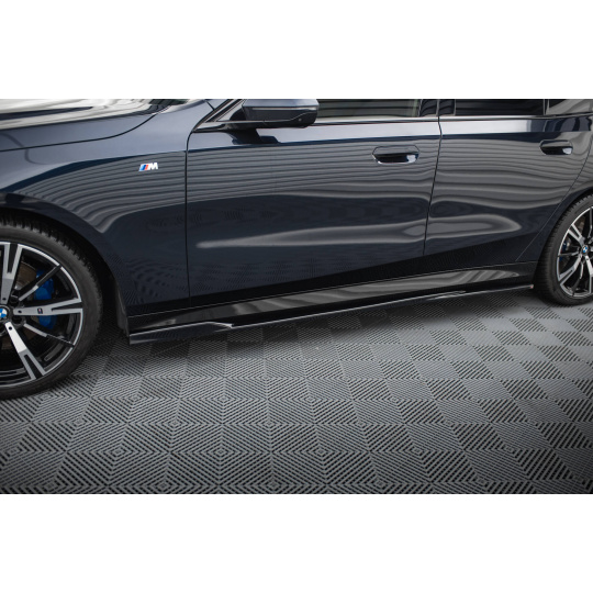 Maxton Design difuzory pod boční prahy ver.2 pro BMW řada 5 G60 M-Pack, černý lesklý plast ABS