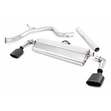 Milltek Sport výfukový systém cat-back bez rezonátoru (hlasitější) pro Seat Leon Cupra 300 2.0 TSI (bez OPF/GPF) 2018-2019, oválné černé koncovky