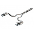 Borla Cat-Back výfukový systém "ATAK" pro Ford Mustang Shelby GT500 5,2l RWD 2-dvéř., r.v. 2020, s "active valve exhaust", typ koncovek: chromové