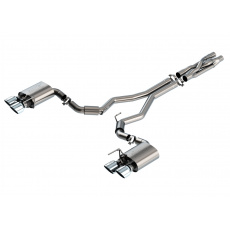 Borla Cat-Back výfukový systém "ATAK" pro Ford Mustang Shelby GT500 5,2l RWD 2-dvéř., r.v. 2020, s "active valve exhaust", typ koncovek: chromové