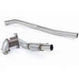 Milltek Sport downpipe a Hi-Flow sportovní katalyzátor V2 Large Bore Downpipe with 200CPSI HJS Cat (104mm to 80mm) pro Volkswagen Golf MK7 R 2.0 TSI 300PS (80mm Race System Options) 2014-2016, pouze pro Milltek Sport 80mm Cat Back