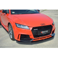 Maxton Design spoiler pod přední nárazník ver.1 pro Audi TT RS 8S, černý lesklý plast ABS