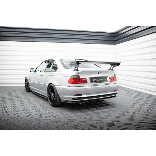 Maxton Design zadní křídlo s široce rozkročenými držáky pro BMW řada 3 E46, E46 Facelift, pravý karbon, Coupe