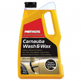 Mothers California Gold Carnauba Wash & Wax - luxusní hustý autošampon s karnaubským voskem, 1892 ml