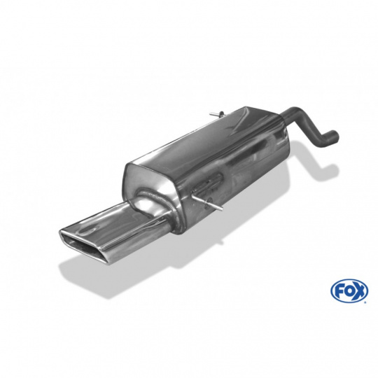 Fox Sportauspuff koncový tlumič výfuku s koncovkou 145x65 Typ 59 pro Ford Fiesta VII 2008- s motorem 1.6 99 kW, vč. Fiesta Sport