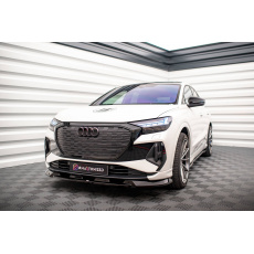 Maxton Design spoiler pod přední nárazník pro Audi Q4 e-tron Mk1 Sportback, černý lesklý plast ABS