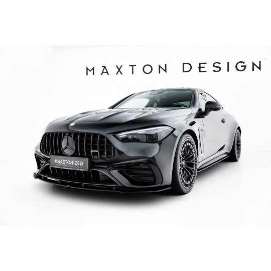 Maxton Design "Street Pro" spoiler pod přední nárazník pro Mercedes CLE C236 53 AMG, plast ABS bez povrchové úpravy, s černou a červenou linkou