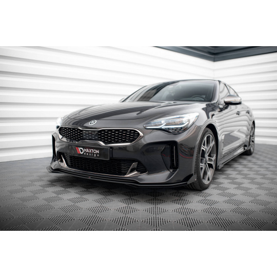 Maxton Design "Street Pro" spoiler pod přední nárazník s křidélky pro Kia Stinger GT, GT-Line, plast ABS bez povrchové úpravy