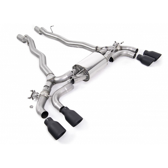 Milltek Sport výfukový systém OPF/GPF Back pro BMW řada 5 M5/M5 Competition 4.4l Twin Turbo F90 (s OPF/GPF) 2020-2021, GT-100 černé koncovky