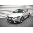 Maxton Design spoiler pod přední nárazník pro Seat Leon Mk3, černý lesklý plast ABS