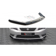 Maxton Design spoiler pod přední nárazník pro Seat Leon Mk3, černý lesklý plast ABS