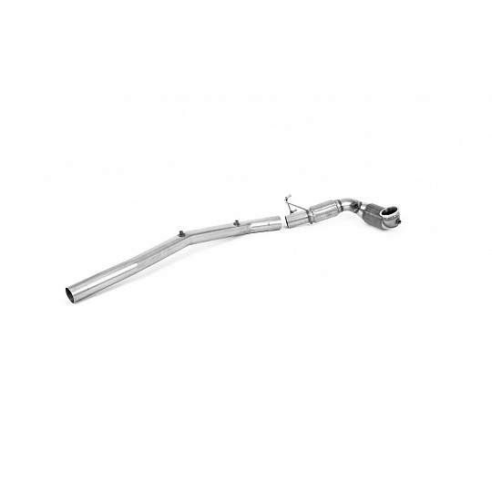 Milltek Sport downpipe a Hi-Flow sportovní katalyzátor 94mm / 3.7" ID Turbo Outlet do 80mm / 3.15" Downpipe s 200CPSI HJS Cat pro Audi S3 2.0TFSI Quattro Sedan 310PS 8Y (s OPF/GPF) 2020-2024, pouze pro Milltek OPF/GPF Back systém