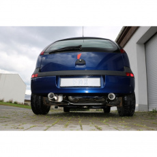 Fox Sportauspuff koncový tlumič výfuku s koncovkou 1x90 Typ 13 na obou stranách pro Opel Corsa C s motorem 1.0, 1.2, 1.3 D, 1.4, 1.7 D, 1.8
